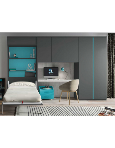 Cama abatible vertical con altillo...