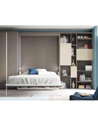 Cama abatible vertical ancha altillo... Cama abatible vertical ancha altillo...