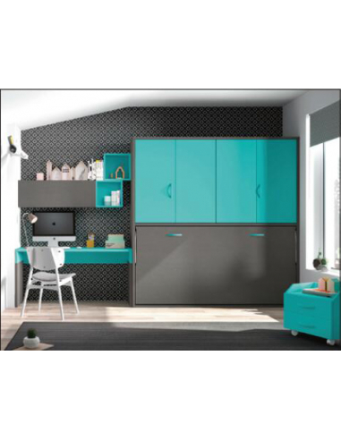 Cama abatible horizontal baja con...