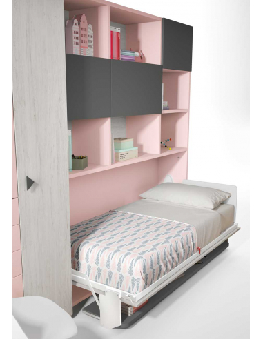 Cama abatible horizontal baja con...