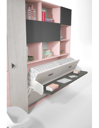 Cama abatible horizontal baja con...