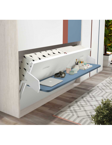 Cama abatible horizontal baja con...
