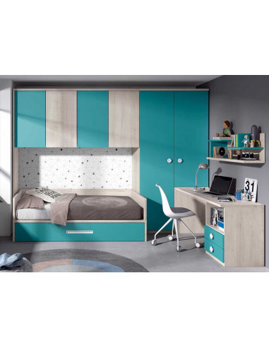 Nido recto con somier de arrastre Nido recto con somier de arrastre