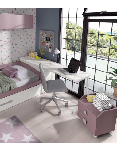 Nido bicolor con somier de arrastre