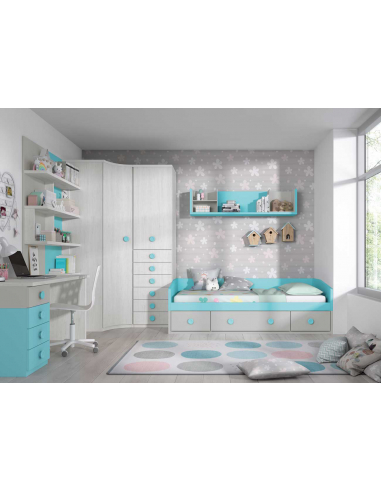 Nido bicolor con dos contenedores y baúl Nido bicolor con dos contenedores y baúl