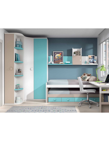 Compacto con nido y cuatro cajones