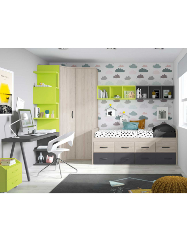 Compacto con ocho contenedores