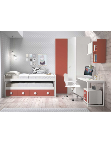 Compacto con nido y cuatro contenedores