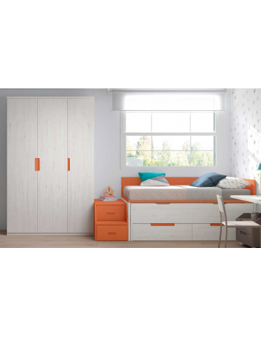 Compacto nido oculto y dos cajones