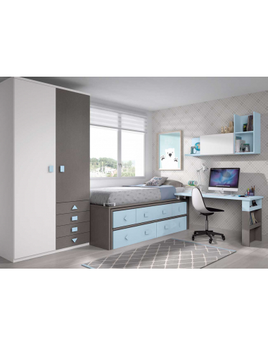 Compacto liso con contenedores baúl y...