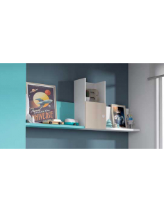 Estantería colgante abierta...