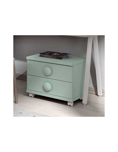 Mesita dos cajones con base