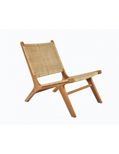 Sillón Pistol teka y rattán