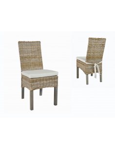 Silla delia Kubu grey y cojín 2