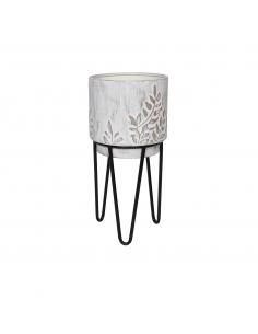 Macetero metal ramas y pie... 2