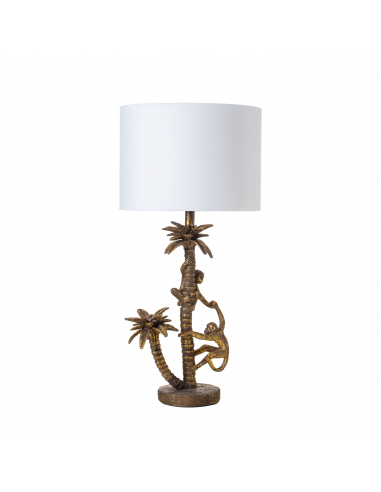 Lámpara sobremesa resina jungla oro...