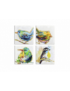 Set 4 Lienzo impr pajaritos... 2