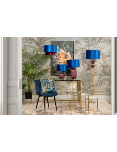 Lámpara de techo granate y azul