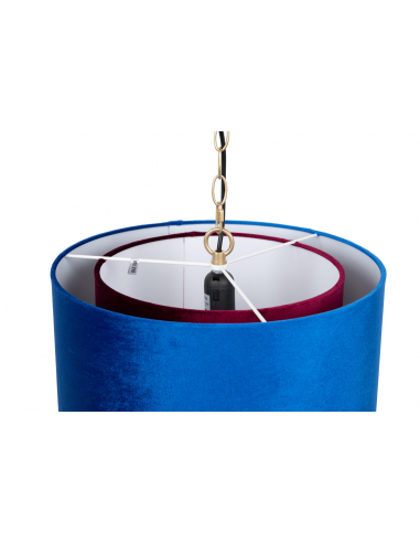 Lámpara de techo granate y azul