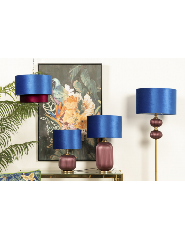 Lámpara de techo granate y azul