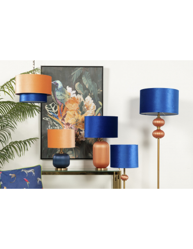 Lámpara de techo naranja y azul