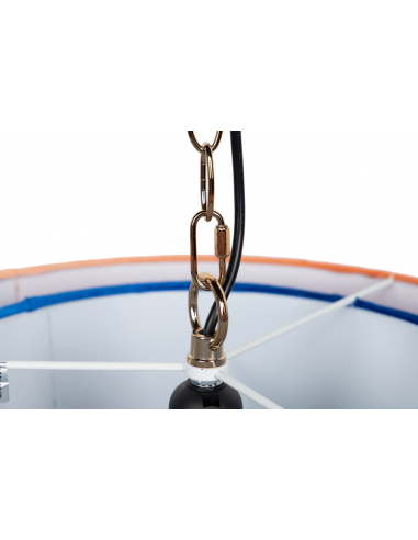 Lámpara de techo naranja y azul