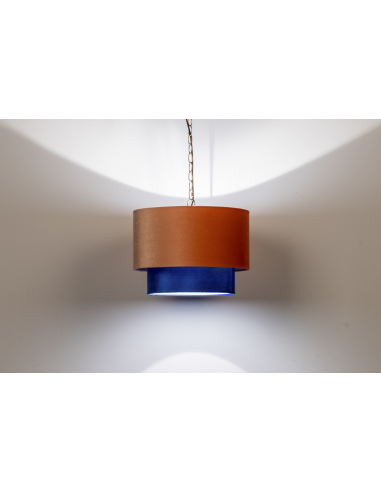 Lámpara de techo naranja y azul