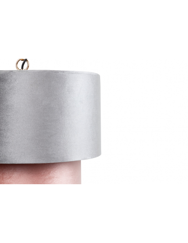 Lámpara de techo gris y rosa