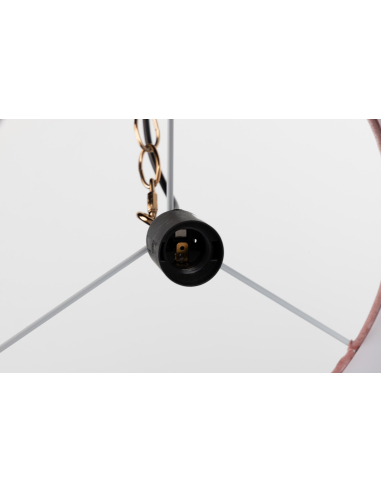 Lámpara de techo gris y rosa