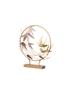 Figura metal golondrinas