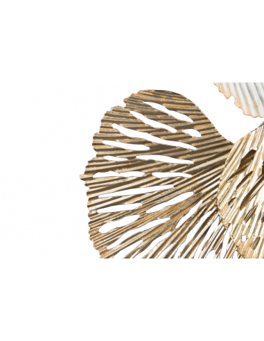 Adorno pared metal flores círculo Adorno pared metal flores círculo