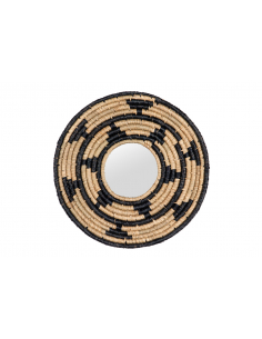 Espejo algas negro grande