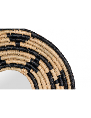 Espejo algas negro grande