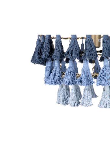 Lámpara techo borlas azules