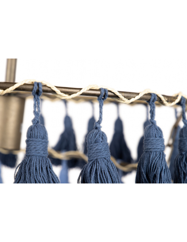 Lámpara techo borlas azules