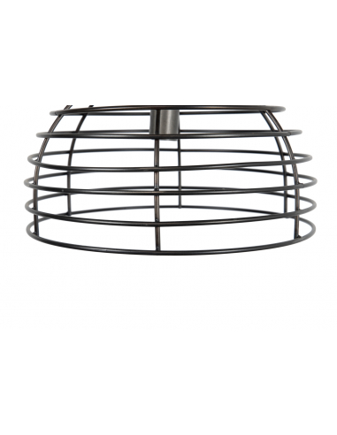 Lámpara techo metal negro rejilla