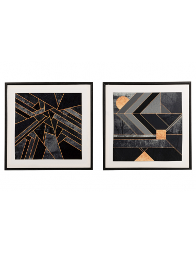 Set 4 cuadros impresión abstracto