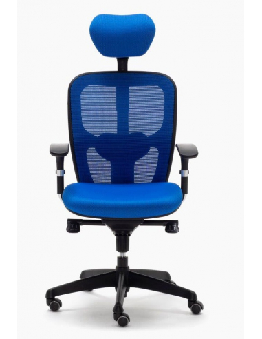 Silla de oficina BOSTON azul cabecero