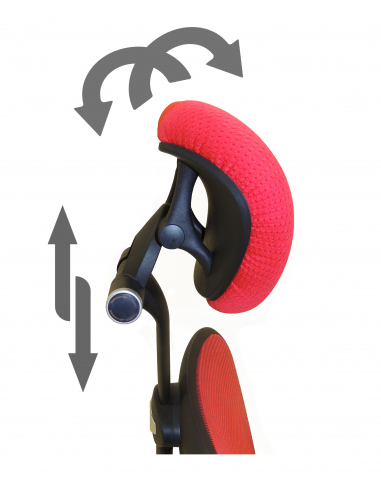 Silla de oficina BOSTON rojo cabecero