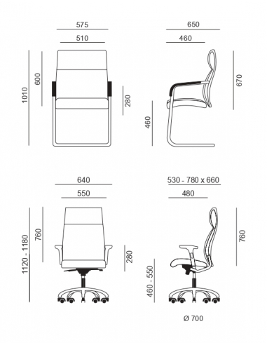 Silla de oficina MOSCÚ ruedas Silla de oficina MOSCÚ ruedas