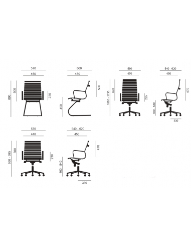 Silla de oficina LONDRES ruedas negro Silla de oficina LONDRES ruedas negro