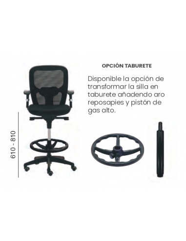 Silla de oficina BOSTON rojo