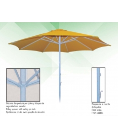 Parasol Aluminio y Acero 3 m diámetro