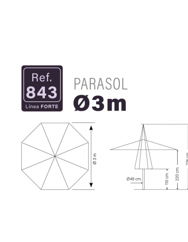 Parasol Madera Plus Ø 2m