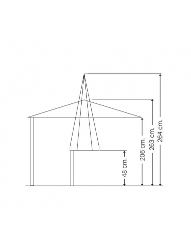 Parasol Aluminio Lateral Plus 3x3m