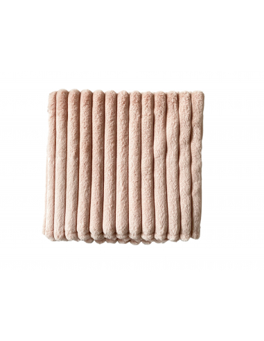 Manta pelo líneas gruesas rosa pálido