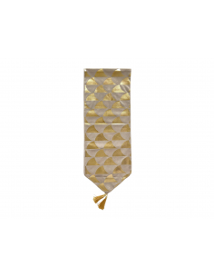 Camino decorado beige y oro 2