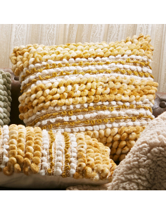 Cojín crochet combinado...