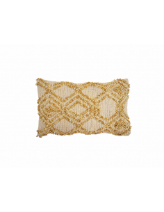 Cojín pompón crochet rombos... 2