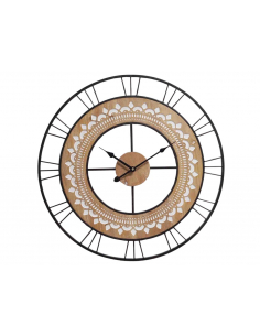 Reloj pared metal madera...